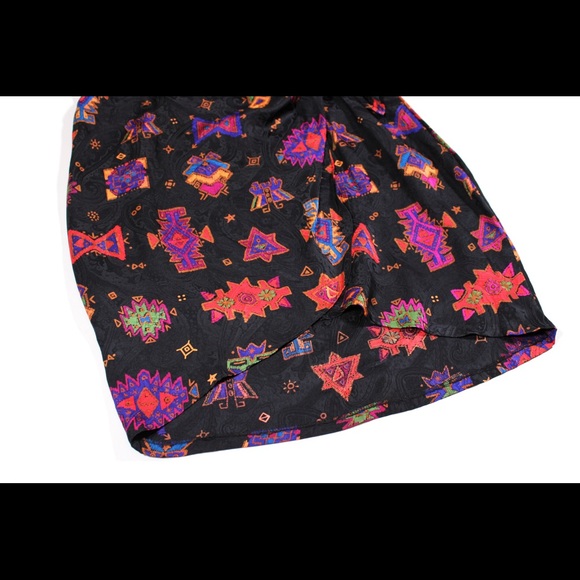 100% SILK early 90s wrap skirt - Picture 9 of 11